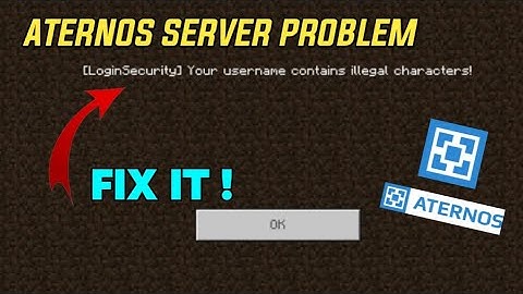 Your Username Contains Illegal Characters  | Fix Aternos  Server Login Problem | @FFKPLAYZ