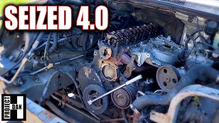 FREEING A SEIZED JEEP 4.0 MOTOR - CATASTROPHIC ENGINE FAILURE