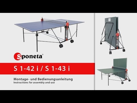 Sponeta S 1-42 i / 1-43 i - Montage- und Bedienungsanleitung TischtennistischDieses Video ist als praktische Ergänzung zur mitgelieferten Montageanleitung ge...