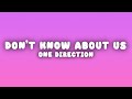 One Direction They Don T Know About Us Lyrics