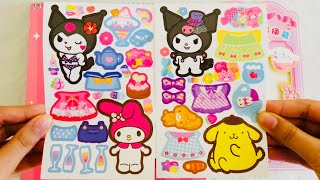 Decorating Sticker Book with Kuromi & My Melody Stickers| ASMR DIY Paper✨💖