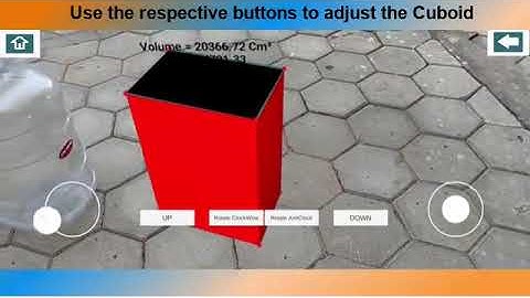Real Cuboid shaped objects Volume measurement using ARMath