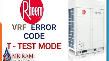 Rheem VRF Error code T (ENGLISH)