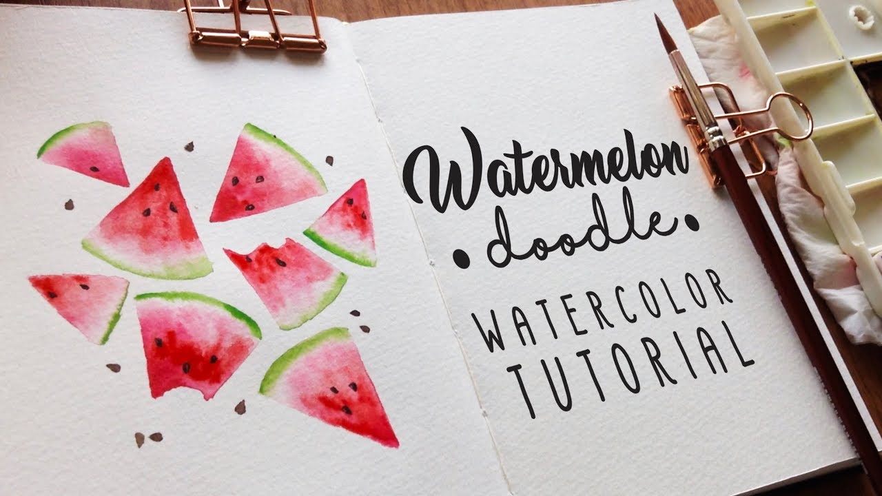 Art for Kids: How to Draw and Watercolor Paint a Tropical Watermelon Design, Em Winn