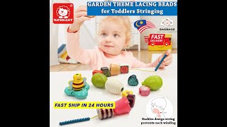 TOP BRIGHT DIY Spring Party Large Lacing Blocks Stringing Beads Toys Children
