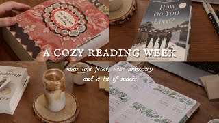 A Cozy week ⎹ unboxings, secret tbr, 24hrs readathon and a lot of snacks