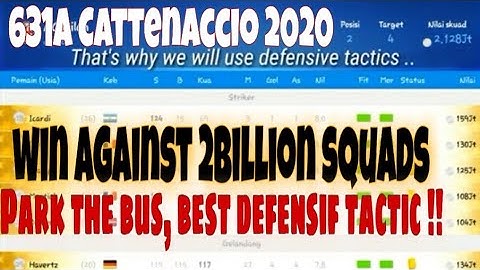 OSM Tactic : 631a Cattenaccio 2020, Park the bus and best defensif tactic. Taktik bertahan terbaik !