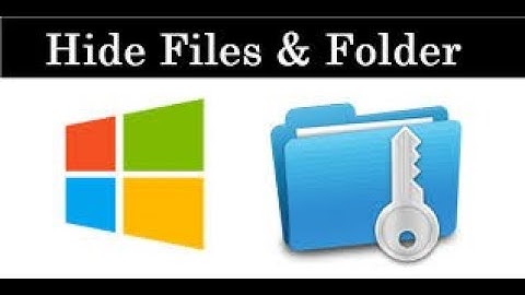Hide Files and Folders in Windows 7, 10.  Urdu/Hindi Tutorial 2020