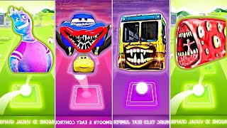 Car eater 🆚mcqueen Eater 🆚 Skibidi Toilet 🆚 bus Eater | Coffin Dance Tiles Hop