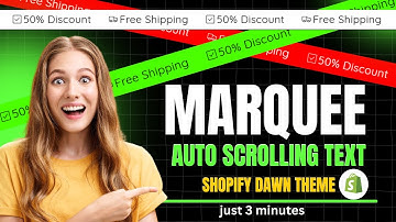 How to Add Marquee Effect on Shopify 2025 | Shopify moving text