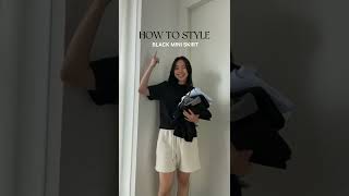 Styling Black Mini Skirt 4 Ways 