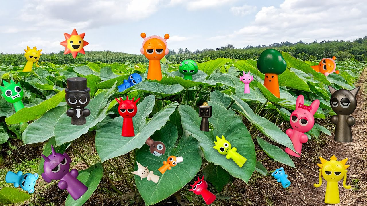 Finding New All Sprunki Characters Hidden Inside The Jungle Leaves 🍃👀