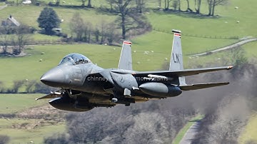 Mach Loop - USAF F-15E at low level from Bwlch