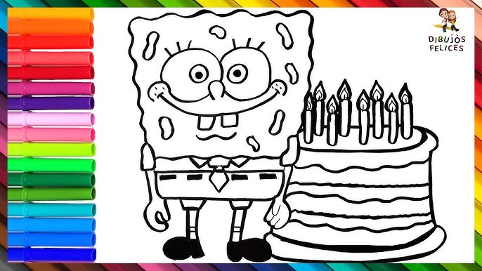 Cómo Dibujar y Colorear A Bob Esponja Con Una Torta De Cumpleaños 🧽🎂🌈 Dibujos Para Niños - YouTube c-mo-dibujar-y-colorear-a-bob-esponja-con-una-torta-de-cumplea-os-dibujos-para-ni-os-youtube