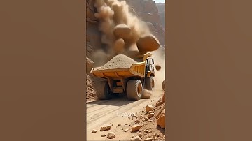 Truck Through the Fall – A Journey Through Dust and Stone |#shorts #truck #crash #aishorts #cars #ai