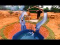 How To Build Swimming Pool Water Slide Around Secret Underground House - full video