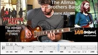 The Allman Brothers Whipping Post Duane Guitar Solo With TAB