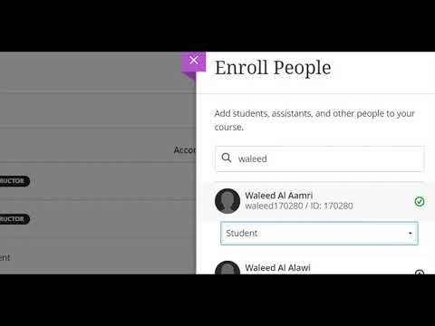 Blackboard training: Student enrollment (for academic staff)
