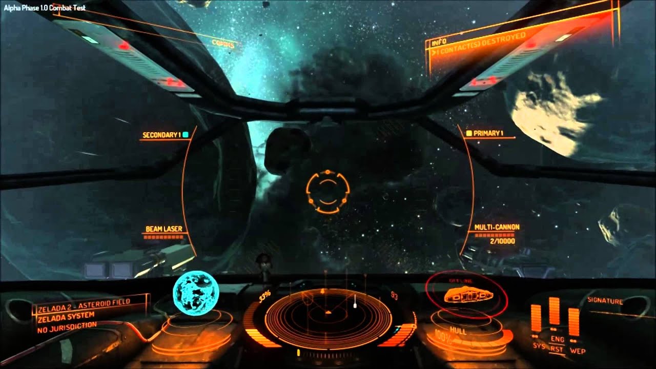 Elite Dangerous Alpha, using low heat emission and heat sinks YouTube