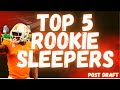 Top 5 Rookie Sleepers (Post NFL Draft) - 2021 Dynasty Fantasy Football