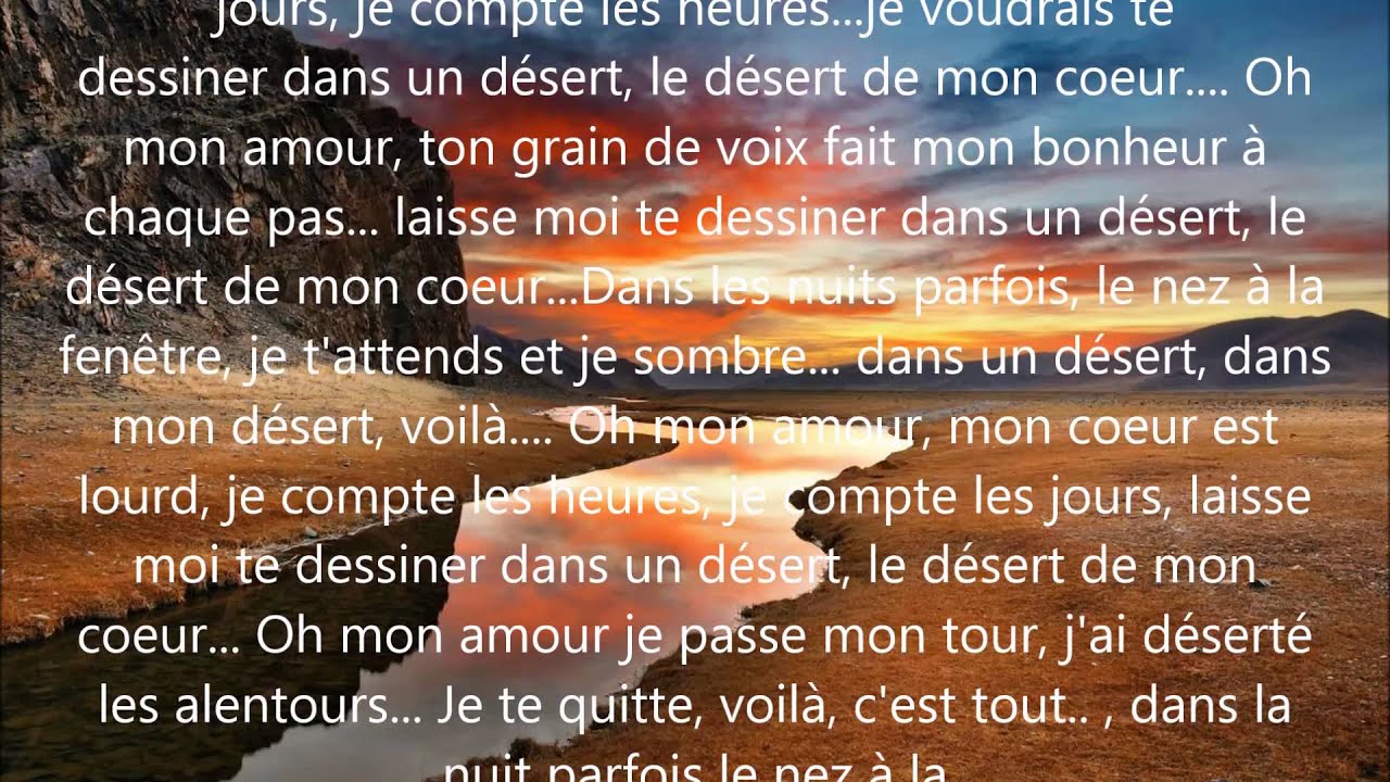 Le désert ( lyric) - YouTube