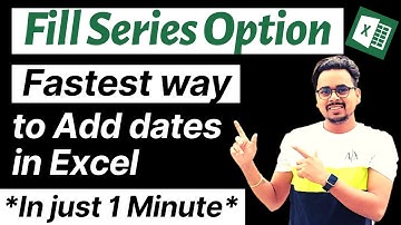 Excel Tips - Quickly Fill Series of Date & Numbers in a Few Seconds Fill Command