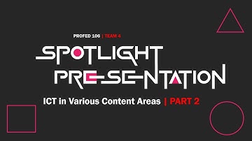 ICT in Various Content Areas Part 2 Unit 4 Spotlight Presentation