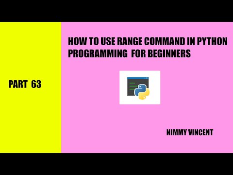 PYTHON TUTORIALS FOR BEGINNERS -HOW TO USE RANGE COMMAND IN PYTHON