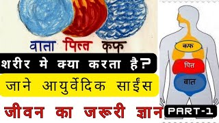 वात पित्त कफ शरीर में क्या करता है और कहाँ रहता है|त्रिदोष?