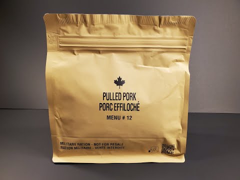 2020 Canadian IMP Pulled Pork Individual Meal Pack Review MRE Tasting Test