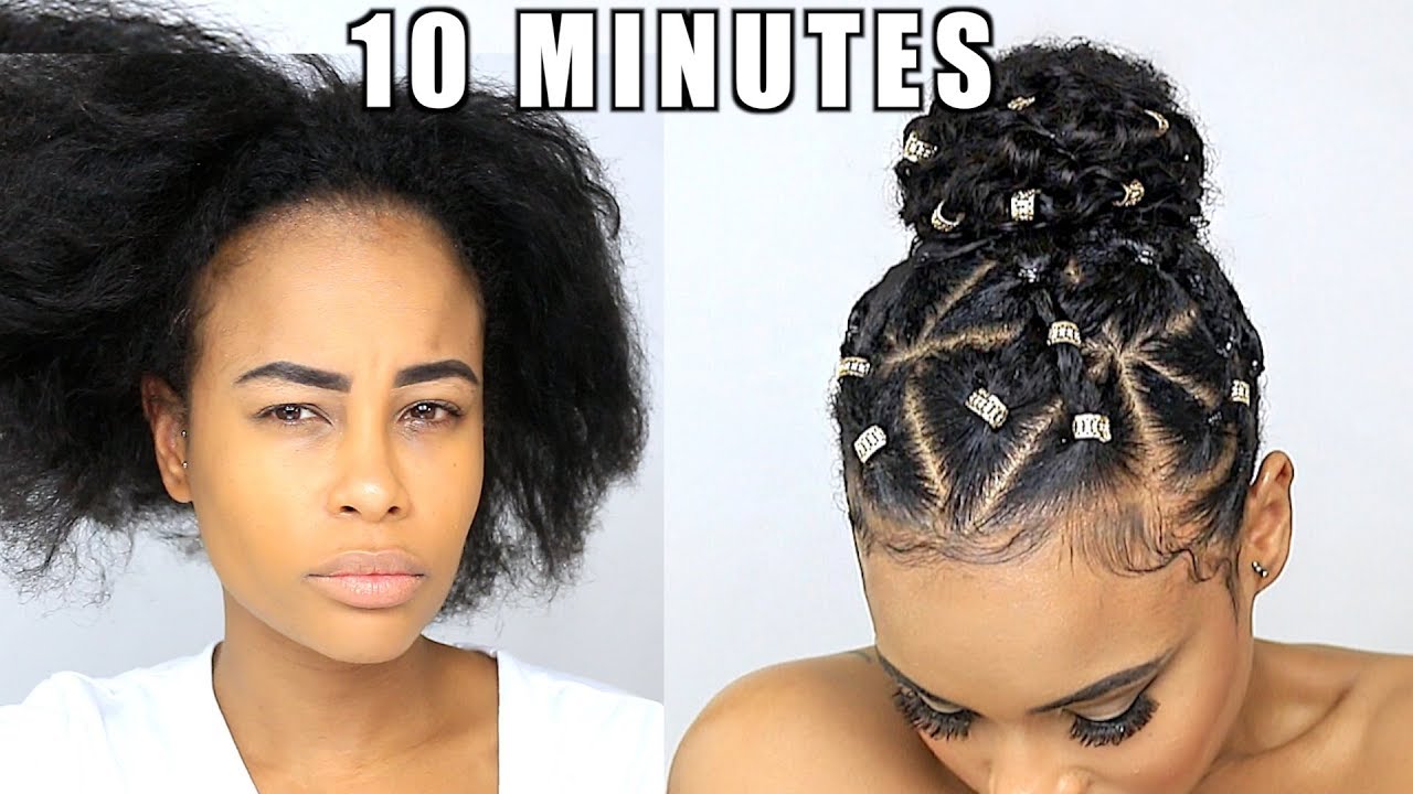 If you're having a bad hair day, try this style  Natural hair updo,  Natural hair styles, Natural hair styles for black women