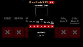 チューナレスTV 1分紹介 KEIYO 24インチ RCA-24D1 #Shorts