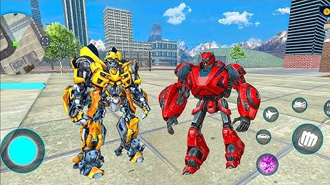Jet Car Bike Transformation Robot Game 2020 Bumblebee and Megatron in the City - Android Gameplay
