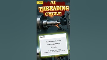 CNC AI Calculator for Threading Cycle | Easy G76  Threading #cncintamil #shorts