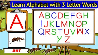 3 letter words for kindergarten | a to z spelling | ABCD |  WATRstar