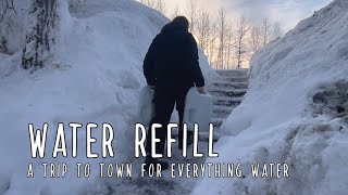 A Trip to Town - Dealing with water in our dry cabin