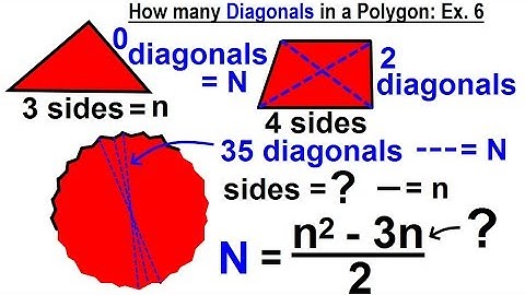Algebra - Ch. 26: Solving Problems with Quadratic Equations (6 of 11) Find diagonals in Polygon Ex.6