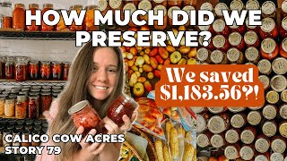 How Much FOOD We Preserved as NEW Homesteaders | 2023 Homestead Pantry Tour