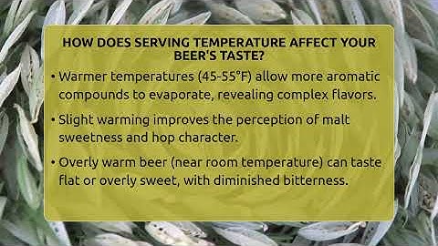 How Does Serving Temperature Affect Your Beer