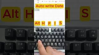 how to automatically write date in excel tips and tricks #exceltips #tutorial #shortvideo #msoffice