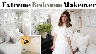 Extreme Bedroom Makeover / Modern Cottage Decorate With Me + DIY Stone Wall