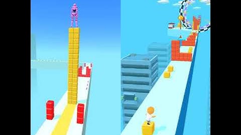 Cube Surfer 3D (v/s) Stack Surfer 3D - Gameplay Walkthrough #shorts