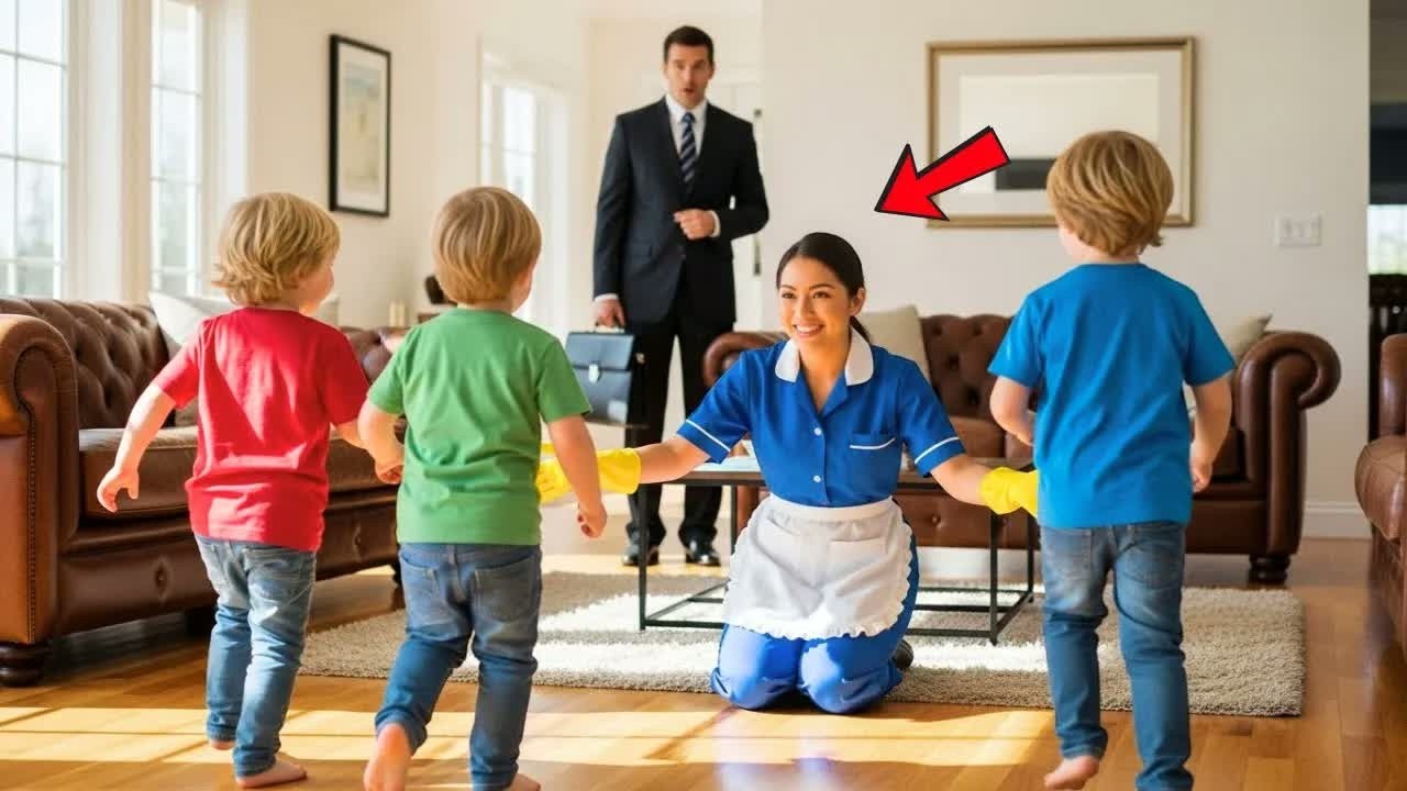 LOS TRILLIZOS DEL MILLONARIO NO CAMINABAN NI HABLABAN… HASTA QUE LA CRIADA HIZO ALGO IMPOSIBLE