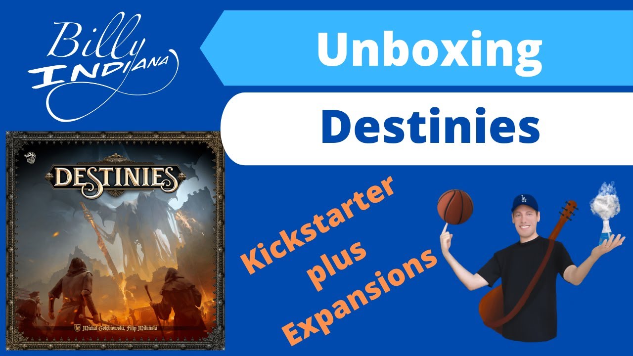 Destinies Board Game Unboxing (the latest Kickstarter arrival from