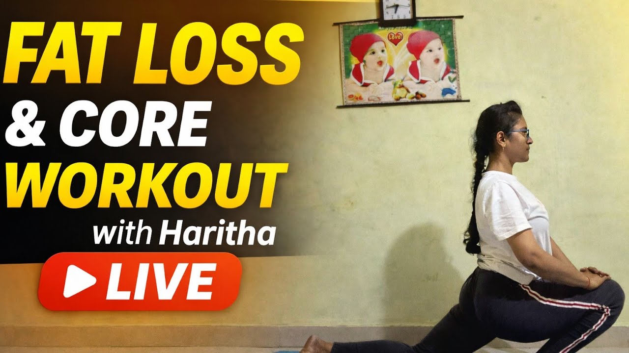 Fat Loss & Core Workout | Live|Full body workout|Motivation
