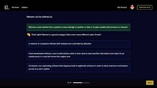 Malware Quiz - Codecademy Introduction to Cybersecurity