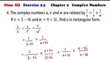 12th Maths  Exercise 2.4 Q.No.4  Complex Numbers  TN Syllabus