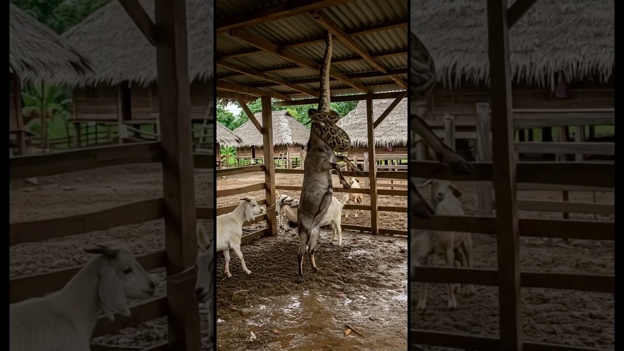 Python Strikes Inside the Goat Pen—What Happened Next Is Shocking