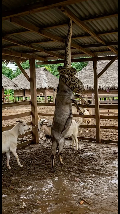 Python Strikes Inside the Goat Pen—What Happened Next Is Shocking