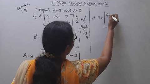T.N.11th Maths  Matrics & Determinants -  Example 7.4